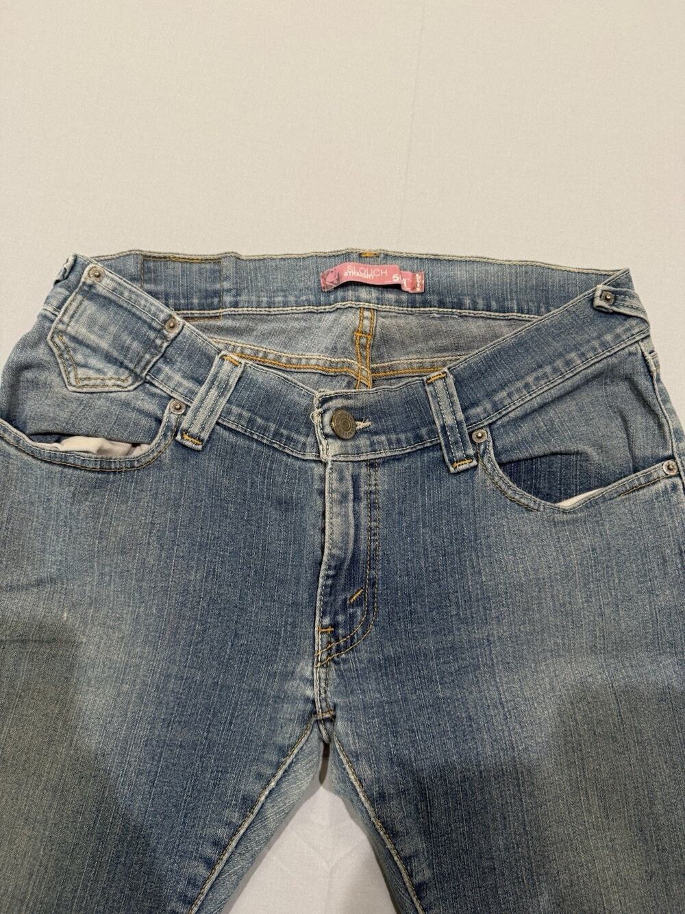 Levi’s 504 Slouch Straight Jeans Women’s 34x32 Light Wash Y2K Low Rise Denim